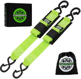 StarLeaparts Transom Tie Down Kits (2PK) -2" x 48" Boat Transom Straps - 1,200lb Break Strength Boat Straps for Trailer, Boat or Kayak Secure(Green)