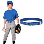 Monopa Adult and Youth Baseball Belt - Elastic Adjustable Softball Uniform Belts for Kids Boys and Girls (Youth,Royal Blue)