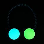 Silicone Luminous Fidget Beads Skill Toys, Glow-in-The-Dark Beads Fidget Toys, EDC Worry Fidget Beads/Green and Blue, Gifts for Skill Players