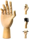 Wood Art Mannequin Hand,Hand Model,Hand Statue Figure Sculpture Manikin Hand Model with Flexible Fingers,for Drawing,Sketching (Right Hand)-25cm