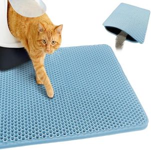 Emily Pets Cat Litter Mat | Double Layer Honeycomb Design with Large Holes | Waterproof, Non-Slip & Easy to Clean
