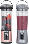 Ninja 2-Pack Blast 530ml Portable Blender, Leakproof Lid & Sip Spout, Cordless Mini Blender, Rechargeable, Portable Smoothies, Protein Shakes, & Frozen Fruit, Rose Gold & Metallic Silver, BC151UKEUGV