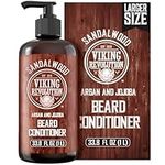 Viking Revolution Beard Conditioner 1 Liter - With Argan & Jojoba Oils - Softens & Strengthens - Sandalwood Scent - Beard Conditioner with Beard Oil