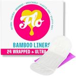 FLO - Organic Bamboo Daily Panty Liners, Plant-Based Cotton, Biodegradable, Leak-Busting Protection, Black-and-Woman-Owned, Women, Feminine Hygiene, Compostable, Individually Wrapped, (24 Count)