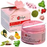 Sakyoto Sakura Deep Pore Vegan Cooling Sakura Pink Clay Mask Japanese And Korean Kawaii Skin Care To Rejuvenate, Moisturise, Clarify, Nourish, Tighten Pores and Brighten For A Healthy Natural Glowing Skin 120g/4.2 fl.oz