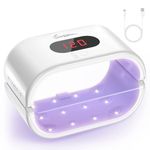 UV Light for Resin, Two-Sided UV Resin Lamp Large Size UV Resin Light with LED Display Screen(Longer time Setting 2m,3m,5m) for Resin Curing, Moulds, Jewelry Making and DIY Crafts