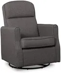 Delta Children Blair Slim Nursery Glider Swivel Rocker Chair, Charcoal