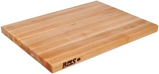 Boos Block Butchers Block Chopping Board - Thick Chopping Board - North American Hard Maple Chopping Board - Safe for Food Preparation - 15,8 x 9,8 x 1 Inches