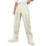 Campus Sutra Men's Pale Green Satin Tapered Trousers for Casual Wear | Tailored Fit | 4 Pockets | Button Closure | Trousers Crafted with Comfort Fit for Everyday Wear