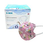 [Improved] G-Box Children's 5-Layer Disposable Particulate Respirators (25-pcs, Individually Wrapped & Sealed) (Pink Rainbow Panda)