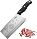 TJ POP Lightweight Meat Cleaver Knife 7.16 Inch, Ultra Sharp Chinese Chef's Knives, Full-Tang Vegetable Cleaver Chinese Kitchen Knife, Stainless Steel Blade Thickness 2.1 mm, TJ SEGA Series TC17068