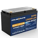 GOLDENMATE 12V 100Ah Group 24 Lithium Battery, Up to 15000 Cycles Rechargeable LiFePO4 Battery, Built-in BMS, Perfect for RV, Solar, Power Wheels, Fish Finder, Trolling Motor, Off Grid Applications