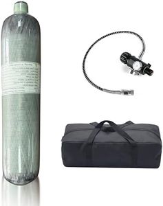 Pautaca CE 2L/122ci 4500psi air Tank,Paintball/hpa Tank,pcp/Paintball air Tank Carbon Fiber Scuba Tank with 4500psi M18*1.5 Thread Dual Gauge Valve,Produced in 2025