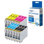 ECSC Compatible Ink Cartridge Replacement for Epson Stylus SX230 SX235W SX420W SX425W SX435W SX440 SX445W SX525WD SX535WD SX620FW Stylus Office B42WD BX305F BX305FW BX320FW BX525WD (B/C/M/Y, 12-Pack)
