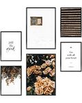 Heimlich Set of Posters - UNFRAMED -Stylish Photo and Quote Prints Fashion Wall Decor | Glam Wall Decor for Living Room and Bedroom -2 x A3 & 4 x A4-30x42 & 21x30 | » Lake the Good «