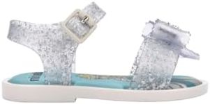 mini melissa Mar x Disney Girl's Sandals for Babies & Toddlers, Glitter Clear/White, 12