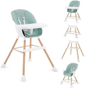 Baby High Chair, 5 in 1 High Chairs for Babies and Toddlers, Lightweight Portable High Chair with Removable Tray Cup Holder, Toddler Booster Seat for Dining Chair, Easy to Clean