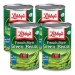 Libby's French Style Green Beans | Naturally Delicious, Mild & Subtly Sweet | Crisp-Tender Bite | Seasoned with Sea Salt | Grown & Made in USA | 14.5 ounce can (Pack of 4)