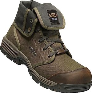 KEEN Utility Men's Roswell Mid Height Composite Toe Canvas Work Boots, Military Olive, 10.5