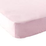 Luvable Friends Unisex Baby Fitted Crib Sheet, Pink Solid, One Size