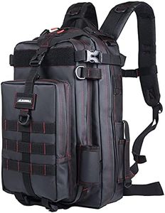 BLISSWILL Fishing Backpack Waterproof -Fishing Backpack with Rod Holder-fishing gear-fishing gifts for men, Black(without Tackle Box), Backpack,unique