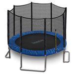 12FT Outdoor Backyard Trampoline Full Sized with Safety Net Cage Enclosure System and Reinforced Bouncy Jumping Mat Surface, Safety Guaranteed, Perfect for Kids, Teens and Adults