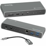 Plugable Thunderbolt 4 Dock with 100W Charging, Thunderbolt Certified, 3X Thunderbolt Ports, Laptop Docking Station Dual Monitor Single 8K or Dual 4K Monitor, 2.5G Ethernet, 1x SD, 4X USB