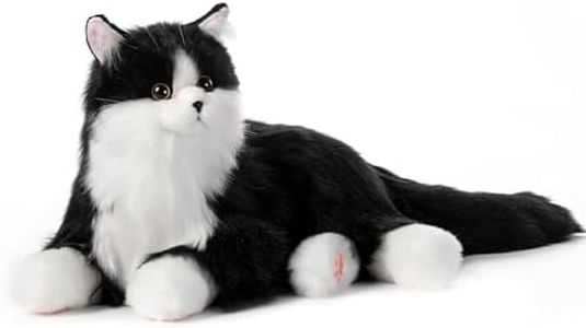 Chongker Realistic Companion Robot Cat Stuffed Animals for The Elderly | Handmade Robotic Cat With Voice Interactive, Heartbeat & Purring, By Custom Beloved Pet's Name To Soothe Emotions For Senior