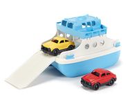Green Toys Ferry Boat with Mini Cars Bathtub Toy, Blue/White