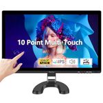 Prechen 24 Inch PC Touchscreen Monitor, Built-in Speakers, 75Hz, IPS FHD 1080P Desktop Touch Screen Monitor, HDMI, VGA, USB, VESA, Computer Touch Display, Black