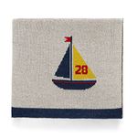 Pluchi Disney Cotton Knitted Ac Blanket for Baby/Infant/New Born for Use in All Seasons (80x100 cm) (Mickey on Sail Boat)