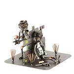 Steelman24 I Nuts and bolts sculpture Paintball 2 Persons With Personal Engraving I Handmade ornaments I I Metal figurine