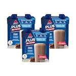 Atkins Creamy Milk Chocolate PLUS Protein Shake, 30g Protein, 7g Fiber, 2g Net Carb, 1g Sugar, Keto Friendly, Low Carb, High Protein Drink, 12 Count