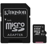 Kingston 64GB Class-10 Micro SDHC Memory Card for Nokia 1, 2.1, 3.1, 5.1, 6, 7.1, 7Plus,8 Sirocco, 8110, 3310 3G, NokiaX, X+, XL, Nokia Lumia 435,530,535,540,630,635,640,650