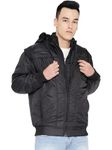 TrapNation Men Nylon's Solid Regular Jacket Jerkin Storm (40, Black)