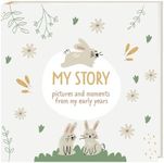 HuBorns - Baby Memory Book & Baby Record Book - 50+ Pages and Stickers Baby Book Memory - New Baby Gifts & Baby Essentials for Newborn - Baby Journal from Birth to 5 Years - Baby Shower Gifts for Mum