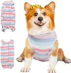 Dog Recovery Suit for Dogs and Cats,Male Female Anti Licking Dog Onesies,Abdominal Wounds Protector Cone E-Collar Alternative Pet Vest for Puppies Onesies After Surgery,Prevent Licking,Biting L (Pink)