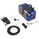 Hseng Portable, Extra Quiet Airbrush Air Compressor with Built-in Air Tank and Air Hose Set, Quick Connect Couplers Connecting Badger, Paasche, Iwata, Master Brand Paint Brushes, Air Filter Included