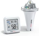 Pool Thermometer Digital Floating Easy Read, Anti-Fog 360° Reading with Indoor Temperature Humidity Monitor, IPX7 Water Temperature Monitor for Hot Tub/Ice Bath/Swimming Pool/SPA/Aquarium/Pond