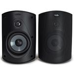 Polk Audio Atrium 5 Outdoor Speakers with Powerful Bass (Pair, Black) - All-Weather Durability, Broad Sound Coverage, Speed-Lock Mounting System