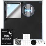 200 x 148cm Magnetic Blackout Blinds,100% Blackout Window Blinds for Bedroom,Portable No Drill Curtain Blackout with Strong Magnets & Silver Coating for Bedroom Loft Travel RV