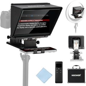 NEEWER X1 Pro II Teleprompter 9" All Metal with RT113 Remote/App Control, Quick Switch 1s Lock Arca Type QR Plate, Magnetic Phone Clamp Compatible with iPhone Android Smartphone, Assembly Free