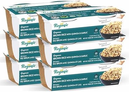 Reganic Organic Brown Rice with Quinoa & Garlic, 2 Individual Cups, Pack of 6, 8.8 oz