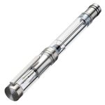 Asvine Vacuum Filling Fountain Pen Luxury Titanium Fine Point Pen V200 Series, Clear Demonstrator Smooth Writing Pen Gift Case