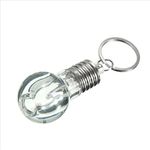 display08 Mini Color Changing LED Flashlight Light Bulb Lamp Keychain Key Ring Gift - Multicolor