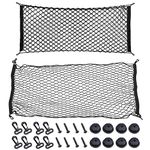 Cargo Net, 2 Pack Mesh Cargo Net for Car Trunk Storage, Cargo Storage Elastic Mesh Net Organizer for SUV, Truck Bed