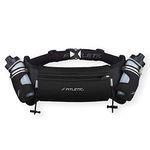 Fitletic Hydra 16 Oz Hydration Belt, Striped Black, Small/Medium