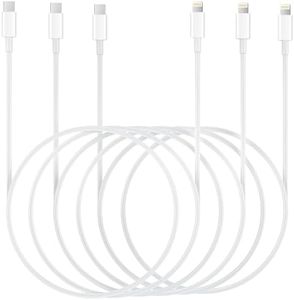 3Pack Original [Apple MFi Certified] Charger Lightning to USB Cable Compatible iPhone 11 Pro/11/XS MAX/XR/8/7/6s/6/plus,iPad Pro/Air/Mini,iPod Touch(White 1M/3.3FT)