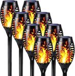 iBaycon 8 Pack Solar Torch Flame Li