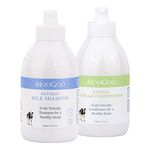 MooGoo Natural Milk Shampoo & Cream Conditioner - Gentle Cleansing & Moisturizing Formulas for Sensitive Skin, Itchy Scalps, & Dry Hair - Silicone, Sulfate, & Paraben Free Hair Care For Men & Women